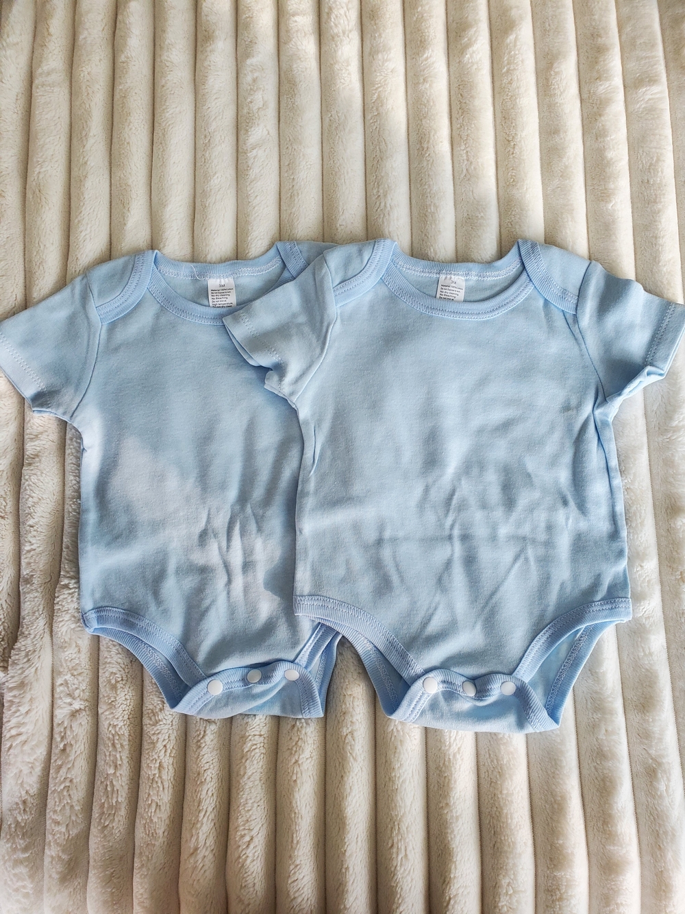 NEW Classic Baby Boy One-Piece Bodysuits in Blue - 2-Pack